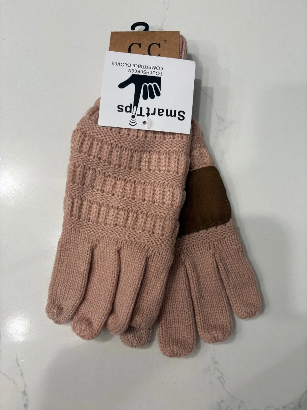 C.C Indi Pink Ribbed Glove